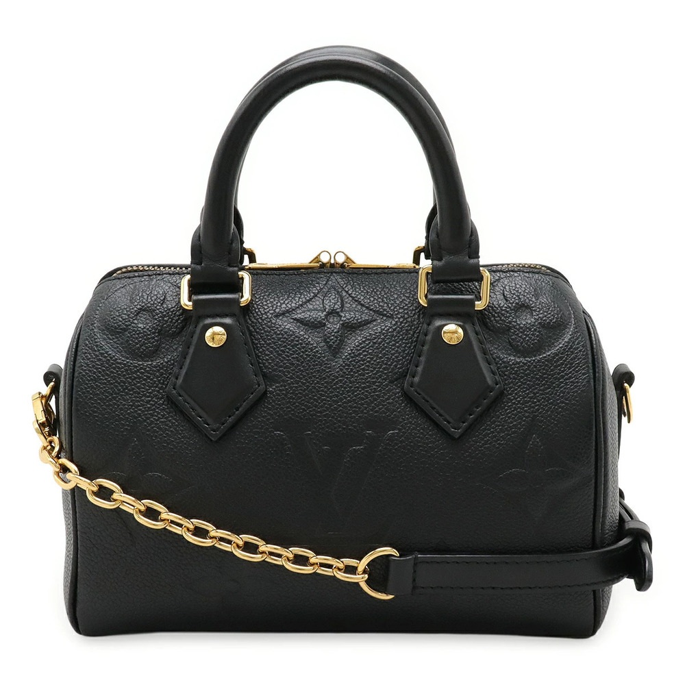 LOUIS VUITTON Monogram Empreinte Speedy Bandouliere 2way Shoulder Bag Noir Black